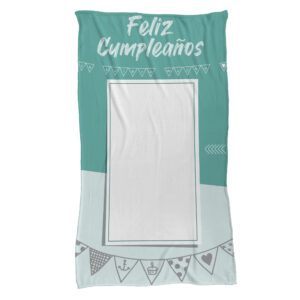 Cobija Personalizada Feliz Cumple Verde