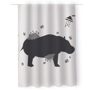 Cortina de baño de Hipopótamo