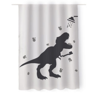 Cortina de baño T-rex