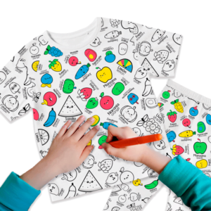 Pijama Infantil Frutas Para Colorear