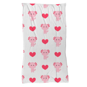 Cobija Ajolote con Corazones