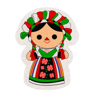 Cojin peluche muñequita lele mexicana