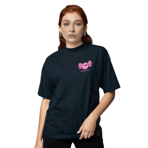 PLAYERA AZUL MARINO AJOLOPOP OVERSIZE