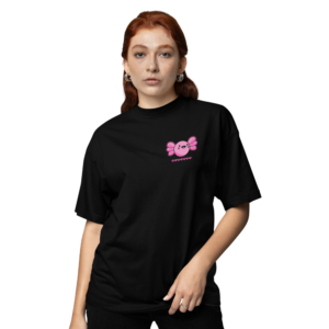 PLAYERA NEGRA AJOLOPOP OVERSIZE