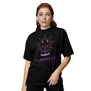 PLAYERA NEGRA LLAMASTE